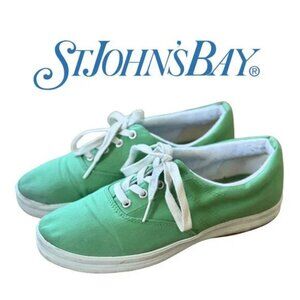 ST. JOHN'S BAY Size 7 Women's Mint Green Low Top Everyday Lace Up Sneakers